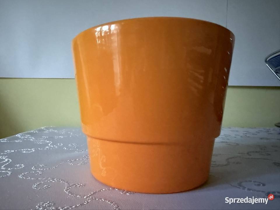 Donica Pomarańczowa Ceramiczna Dekoracyjna i Czerwionka-Leszczyny
