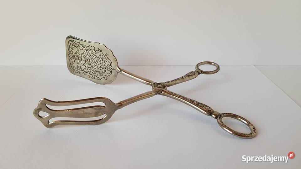 Stare platerowane szczypce do ciasta ciastek