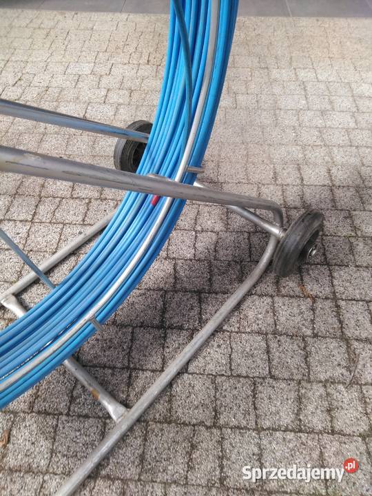 Włókno fi 9 mm 50 mb ze stojakiem używane