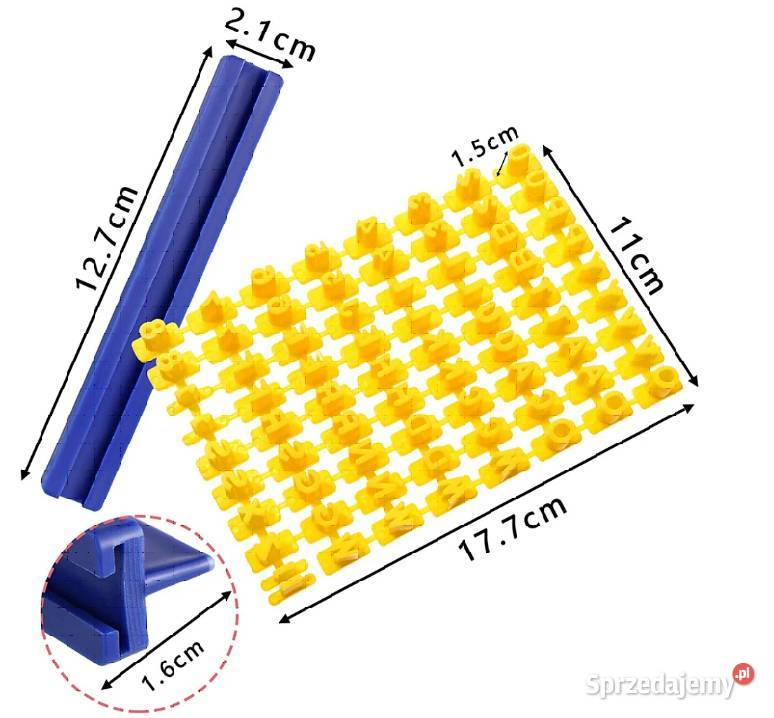 Forma z literami do robienia nadruku na mazowieckie Płock