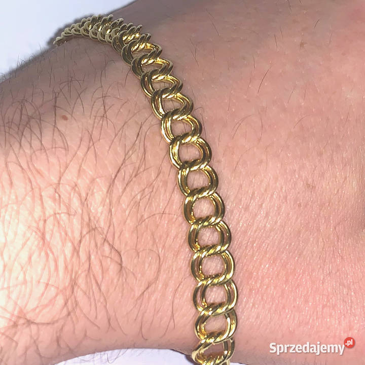 Złota BRANSOLETKA damska 18K splot GARIBALDI 20 Pozostałe Warszawa