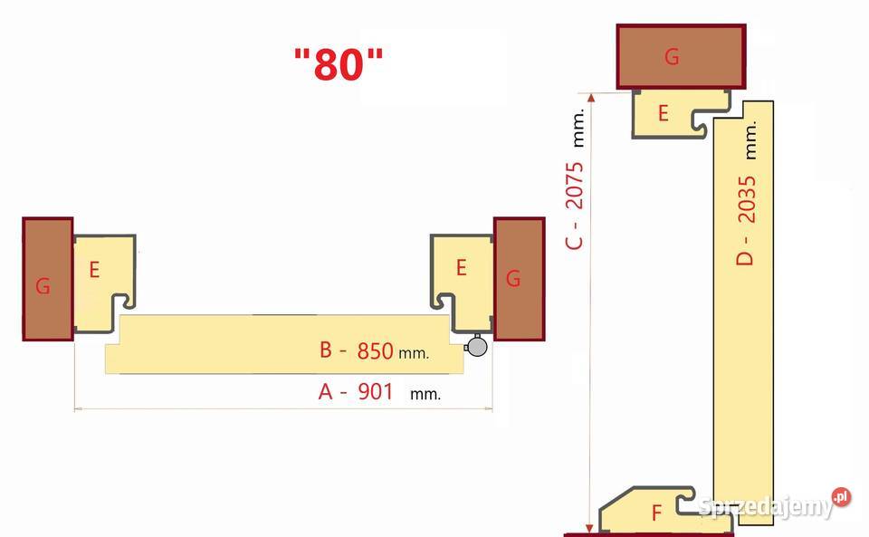 Drzwi wejściowe zewnętrzne GADOT 55 mm LI20 Ciemniewo