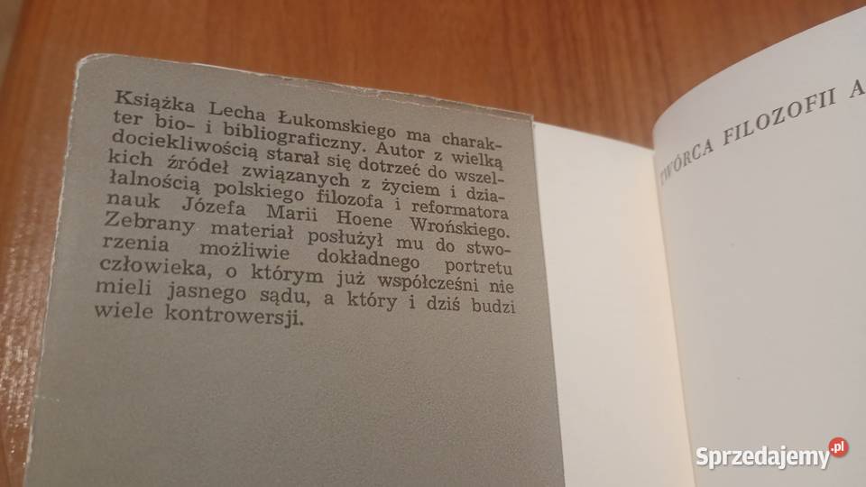 Twórca filozofii absolutnej rzecz o Hoene Rok wydania 1982 Gdańsk