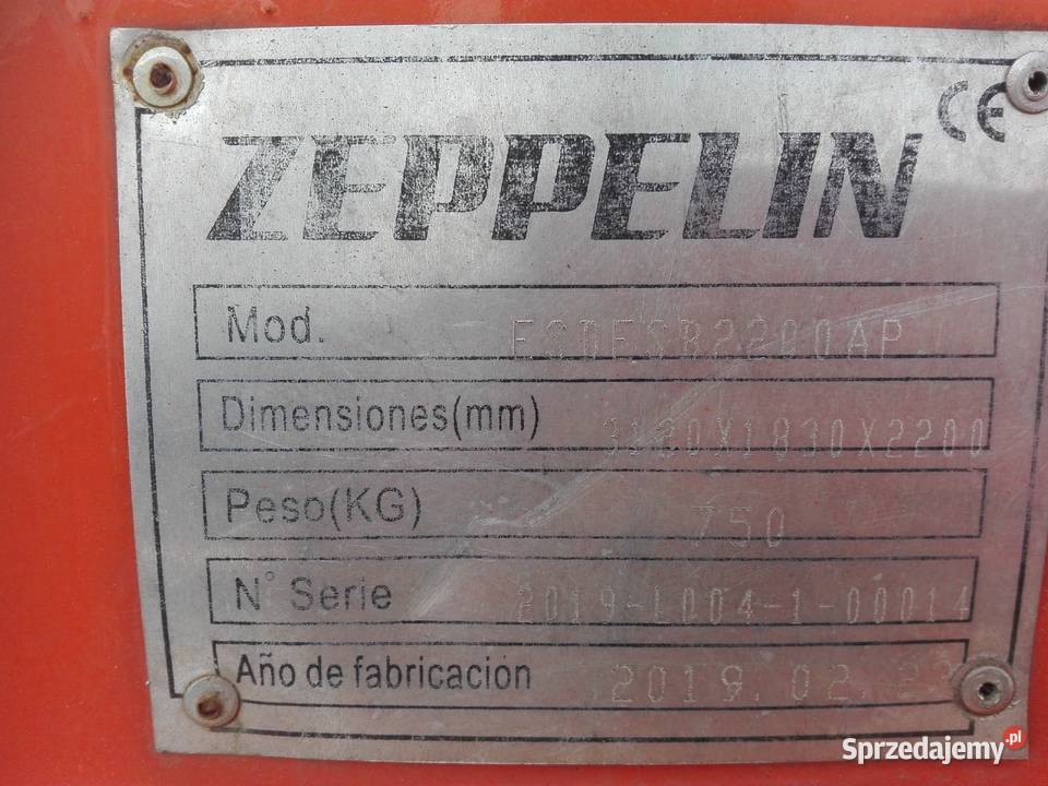 Kosiarka bijakowa Zeppelin 2200AP podlaskie Bielsk Podlaski