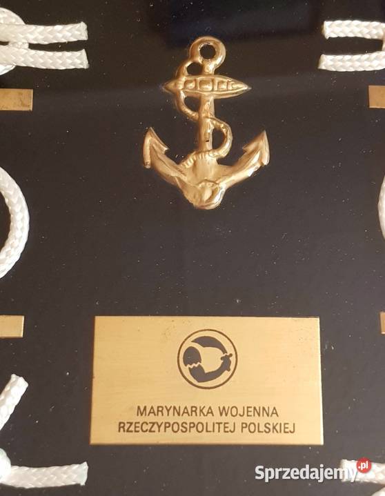 Marynarka Wojenna RP tablica z węzłami i kotwicą Warszawa
