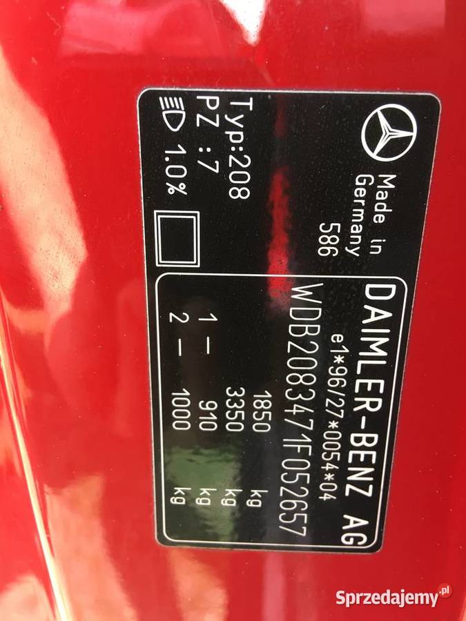 MERCEDES CLK W208 KOMPLETNY PRZÓD 586 Oświetlenie Pniewy sprzedam