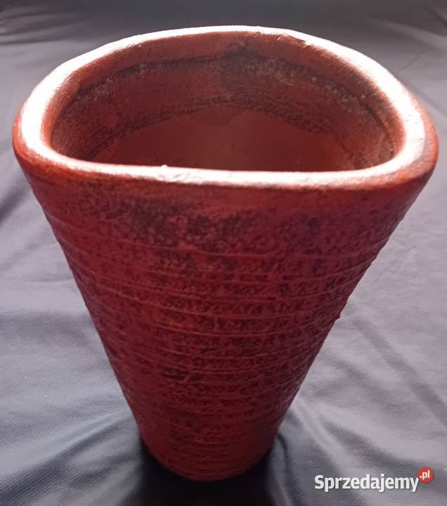 Ceramiczny wazon styl brutalistyczny recznie Koźminek sprzedam