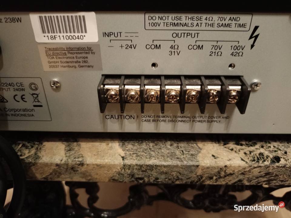 Wzmacniacz TOA A2240 CE Cyfrowy 240 Watt Drawski Młyn