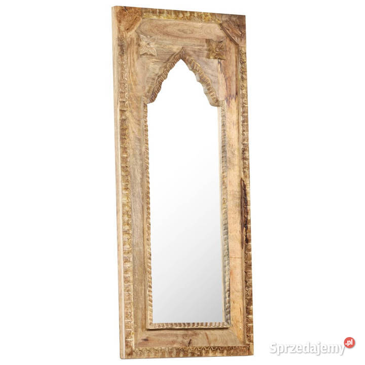 Lustro w ramie z litego drewna mango 50x3x110 mazowieckie Warszawa
