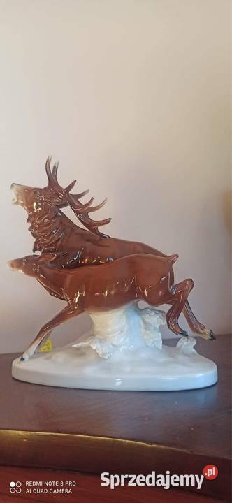 Figurka pary jelenie Carl Scheidig KG w Turyngii Gdańsk
