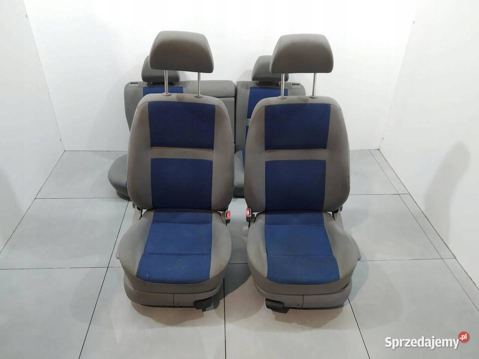 FOTELE PRZÓD TYŁ KOMPLET 5D NIEBIESKIE VW