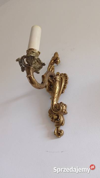 Stare mosiężne kinkiety kujawsko-pomorskie Włocławek