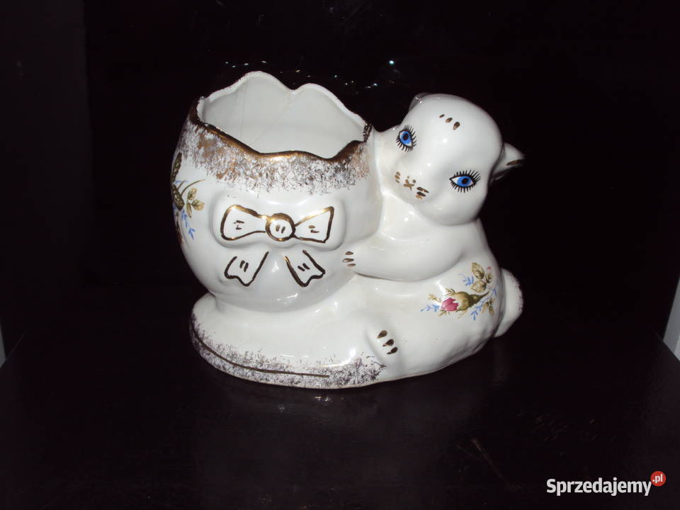 Porcelana z Chodzieży linia Złota róża zając łódzkie Konstantynów Łódzki