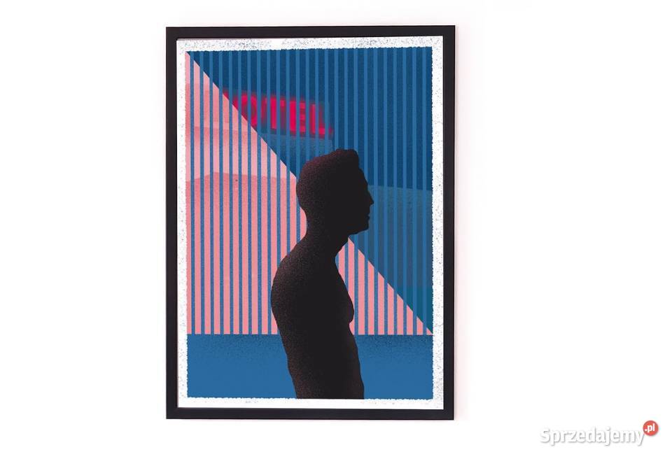 Plakat mężczyzna sylwetka geometryczny 50x70 małopolskie Kraków