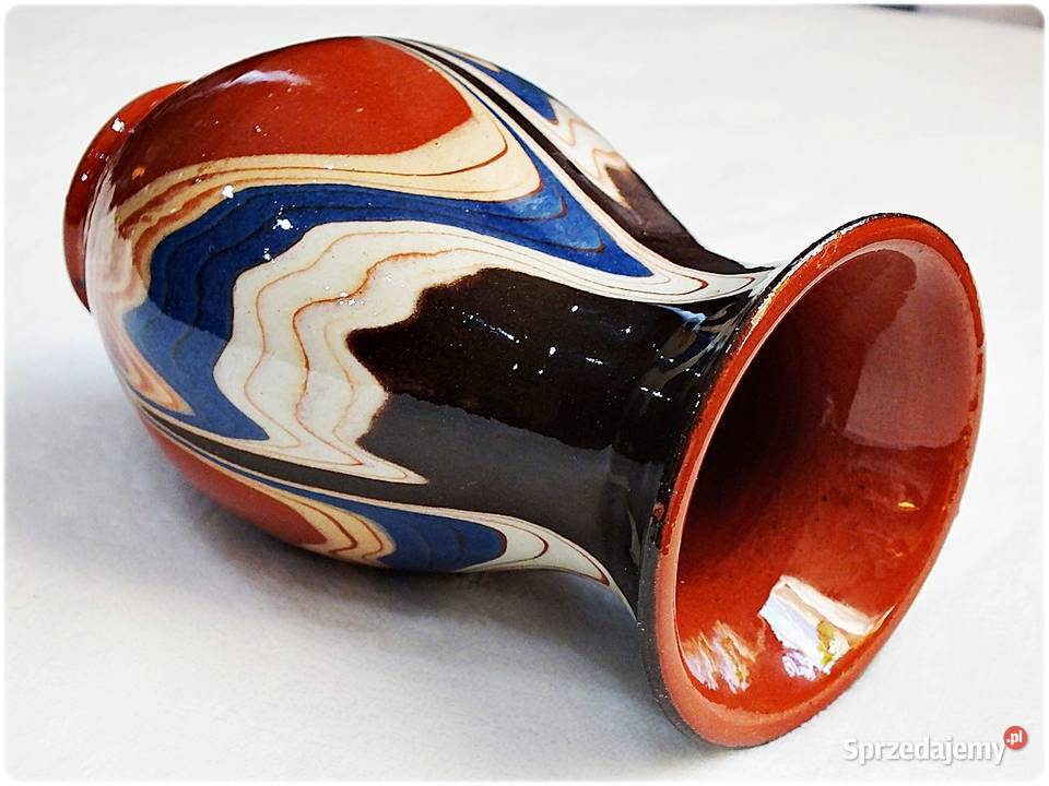 Stary Wazon Wazonik Bułgaria Pawie Oczko z lat Porcelana i szkło sprzedam