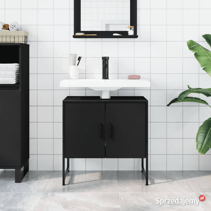 Szafka pod umywalkę czarna 60x33x60 WM842456 Warszawa