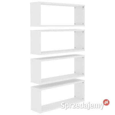 vidaXL Półki ścienne kostki 4 białe 60x15x23 pły Warszawa
