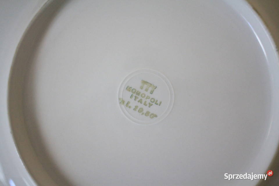 Talerze płytkie MONOPOLI ITALY Vintage 7 sztuk Pszczyna