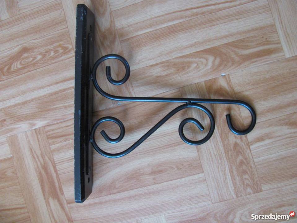 solidny wieszak uchwyt metalowodrewniany 32x35 Oświetlenie Zamość