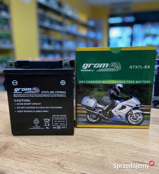 Akumulator motocyklowy GROM GTX7LBS YTX7LBS 12V Tarnów sprzedam