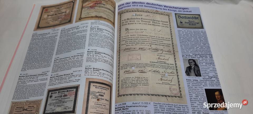 katalog aukcyjny papierów wartościowych FHW mazowieckie Warszawa