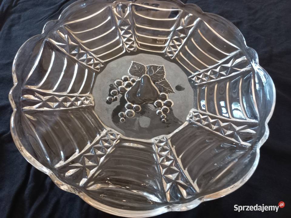 Szklana patera Huta Hortensja Art Deco Porcelana i szkło Piastów