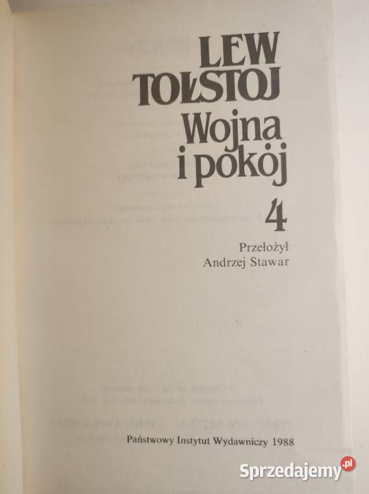 Wojna i pokój Lew Tołstoj 1234 tomy Rok wydania 0 Kielce sprzedam