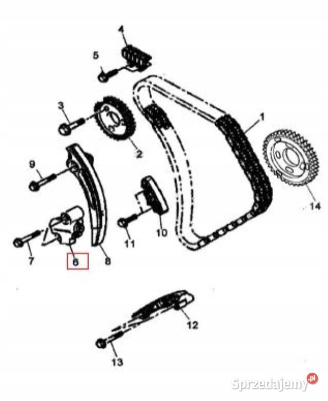 NAPINACZ ŁAŃCUCHA ROZRZĄDU JAGUAR XTYPE C2S44673 osobowe lubelskie