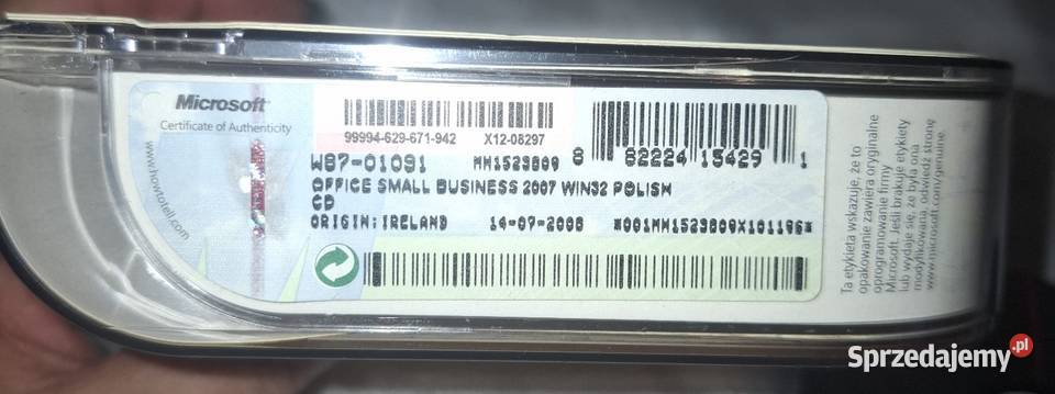 Microsoft Office 2007 Small Business BOX Stan polski mazowieckie Sochaczew