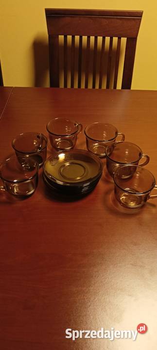 Komplet filiżanek z talerzykami śląskie Zawiercie