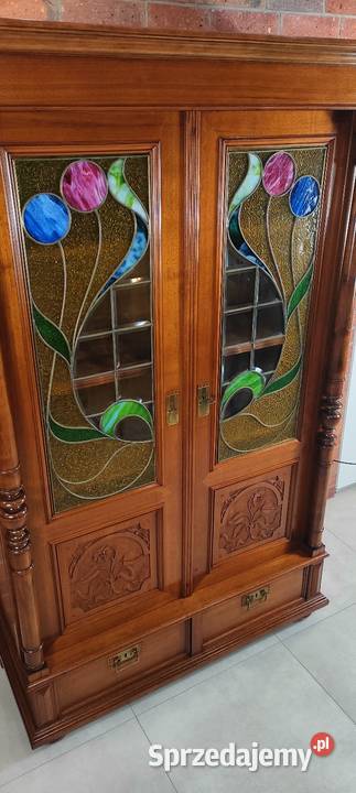 Piękna biblioteka witryna eklektyczna antyk Antyki