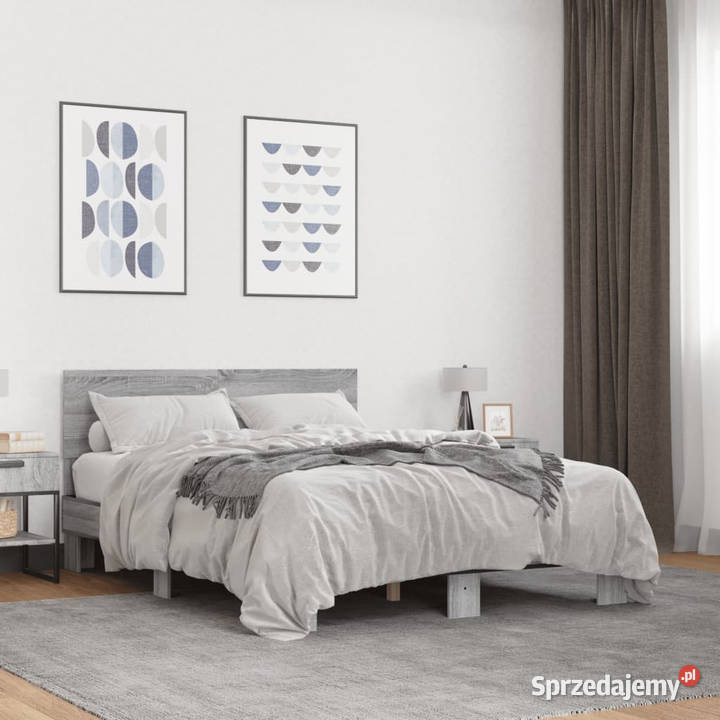 Rama łóżka szary dąb sonoma 140x200 WM3280195 sprzedam