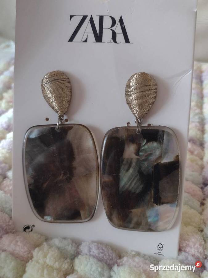 ZARA Duże kolczyki wieczorowe z Madrytu NOWE Kraków