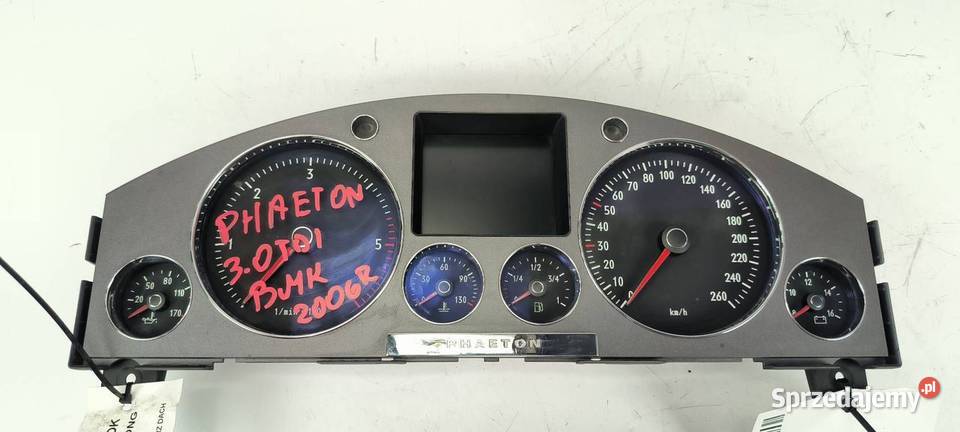 LICZNIK ZEGAR VOLKSWAGEN PHAETON 3D0920882N osobowe Lipno