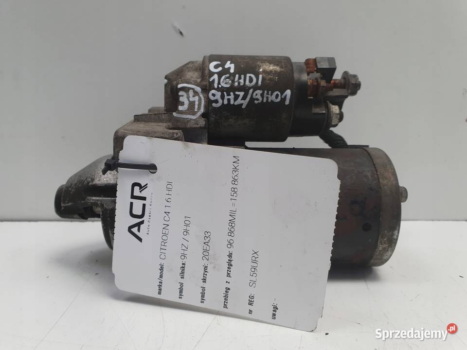Citroen C4 Picasso 16 HDI ROZRUSZNIK 9801667780 osobowe Układ elektryczny, zapłon lubelskie Janów