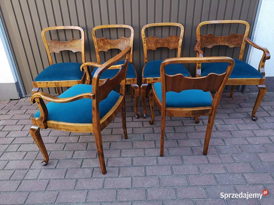 KrzesłaFotele Komplet 6 Sztuk ARTDECO Stare Swarzędz