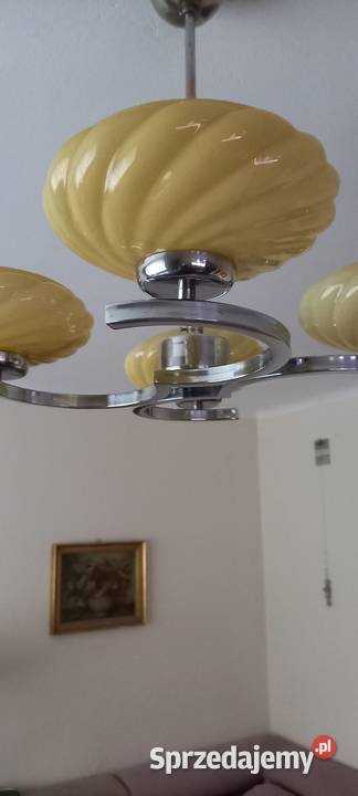 Czteroramienny żyrandol w stylu Art Deco łódzkie Skierniewice