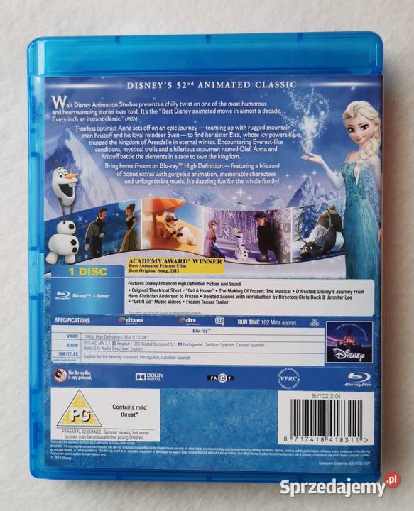 Frozen Kraina Lodu Bluray En 2013 Disney Blu-ray Filmy