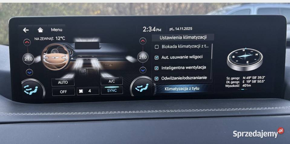 Genesis gv80 g80 gv70 kodowanie język polski małopolskie Wieliczka