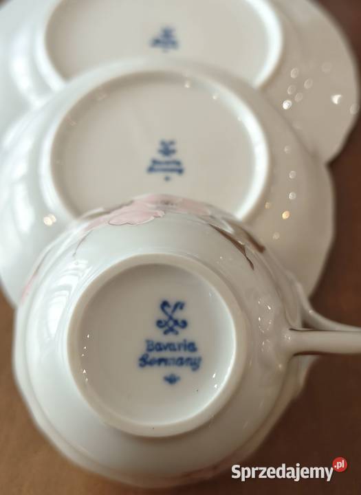 Oscar Schaller pastelowy zestaw 6 osób Porcelana i szkło Szczecin