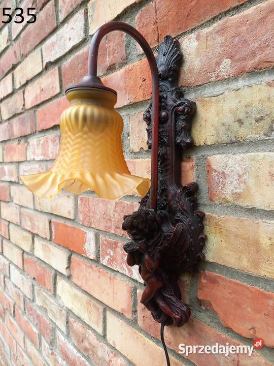 Kinkiet ścienny Lampka nocna ze szklanym kloszem zachodniopomorskie Gawroniec
