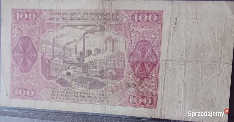 100 złotych Robotnik 1VII1948 r seria CH Konin sprzedam