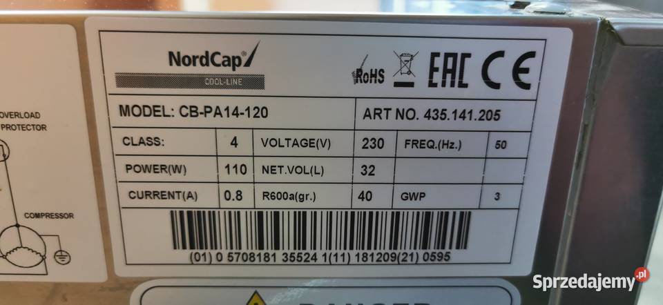 Nadstawka chłodnicza 120x35x25 NORDCAP Krotoszyn