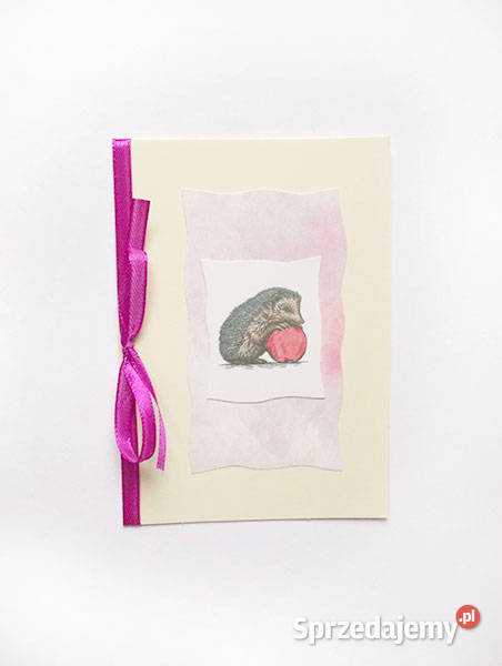 zwierzęta kartki bez zyczęń kartka z jeżem Biuro Kielce sprzedam