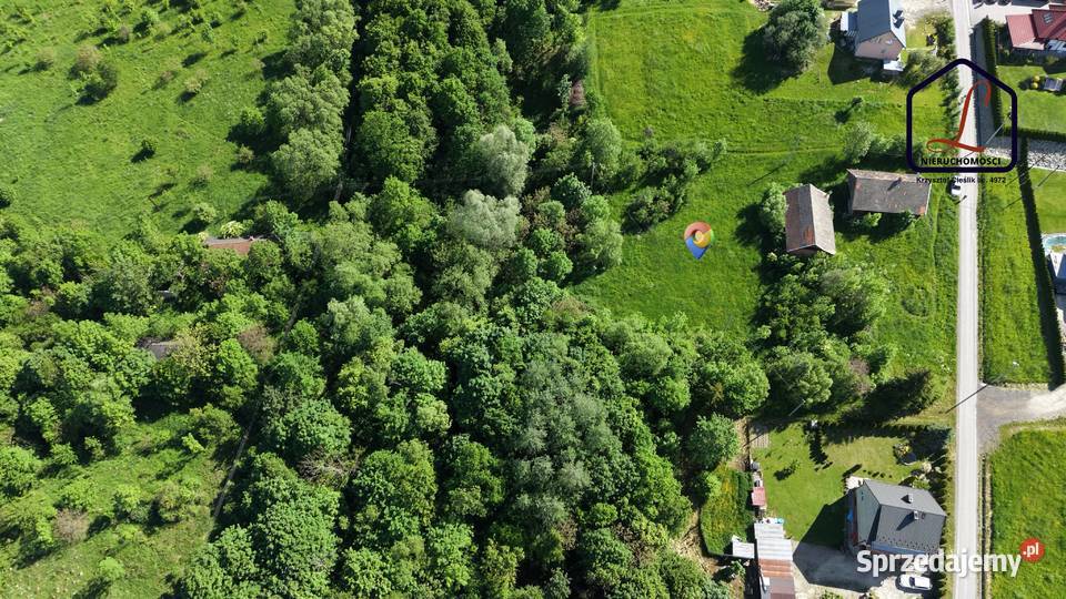 Działka budowlana 61 ar Trzetrzewina gm Chełmiec