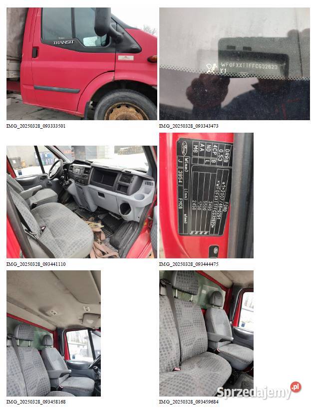 Zarządca sprzeda sam ciężarowy 35 t Ford Transit Rok produkcji 2012 podkarpackie Jasło