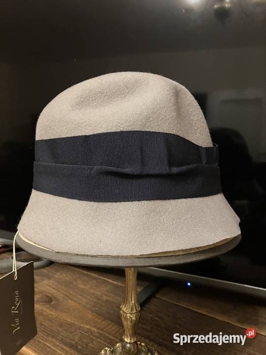 Wełniany kapelusz cloche stylizowany na lata 30 Legnica sprzedam