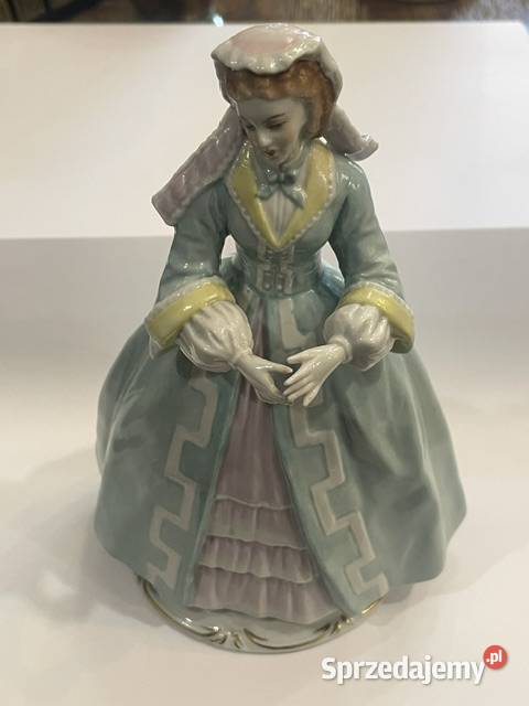 Porcelanowa figurka Sitzendorf elegancka Kraków