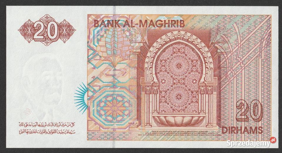 MAROKO 20 DIRHAM 1996 KRÓL MOHAMMED STAN BANKOWY łódzkie