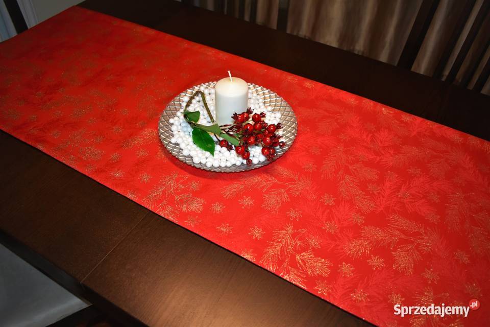 Bieżnik Świąteczny dwustronny Plamoodporny 50 x podlaskie Stare Kupiski